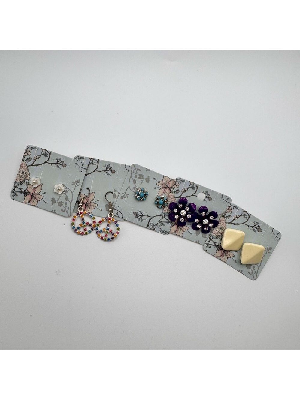 Colorful Mixed Earring Bundle | 5 Pairs | Floral, Peace, Studs & Statement